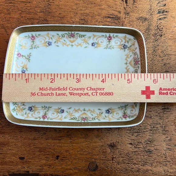 Porcelain Decorated Soap/Candy Dish by Leart, Blumenau Made in Brazil - Picture 6 of 8